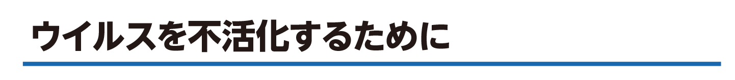 ウイルスを不活化するために